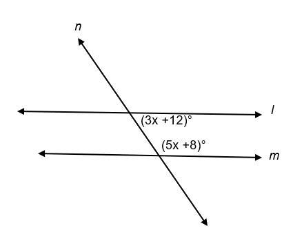 Need Done Quickly..Lines L And M Are Parallel Lines Cut By Transversal N. Angle R Is Measured By (3x