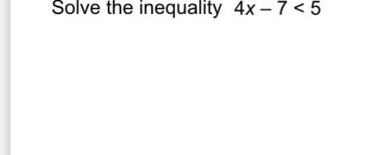 Solve The Inequality