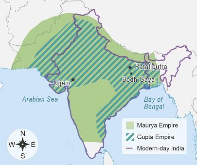 How Did The Borders Of The Gupta Empire Compare To The Borders Of The Maurya Empire?The Maurya Empire