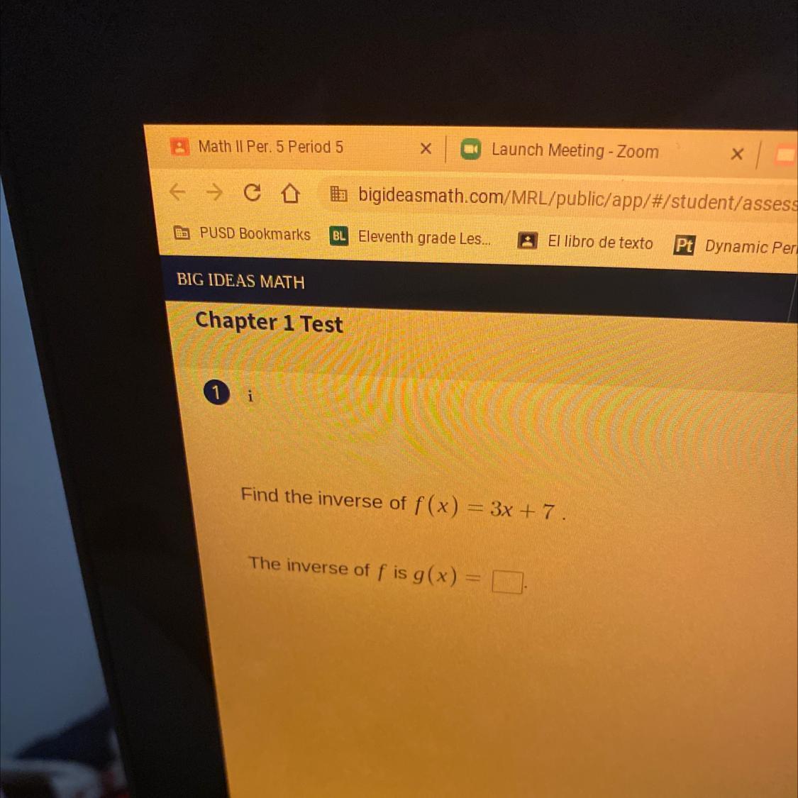 Find The Inverse Of F(x) = 3x + 7 