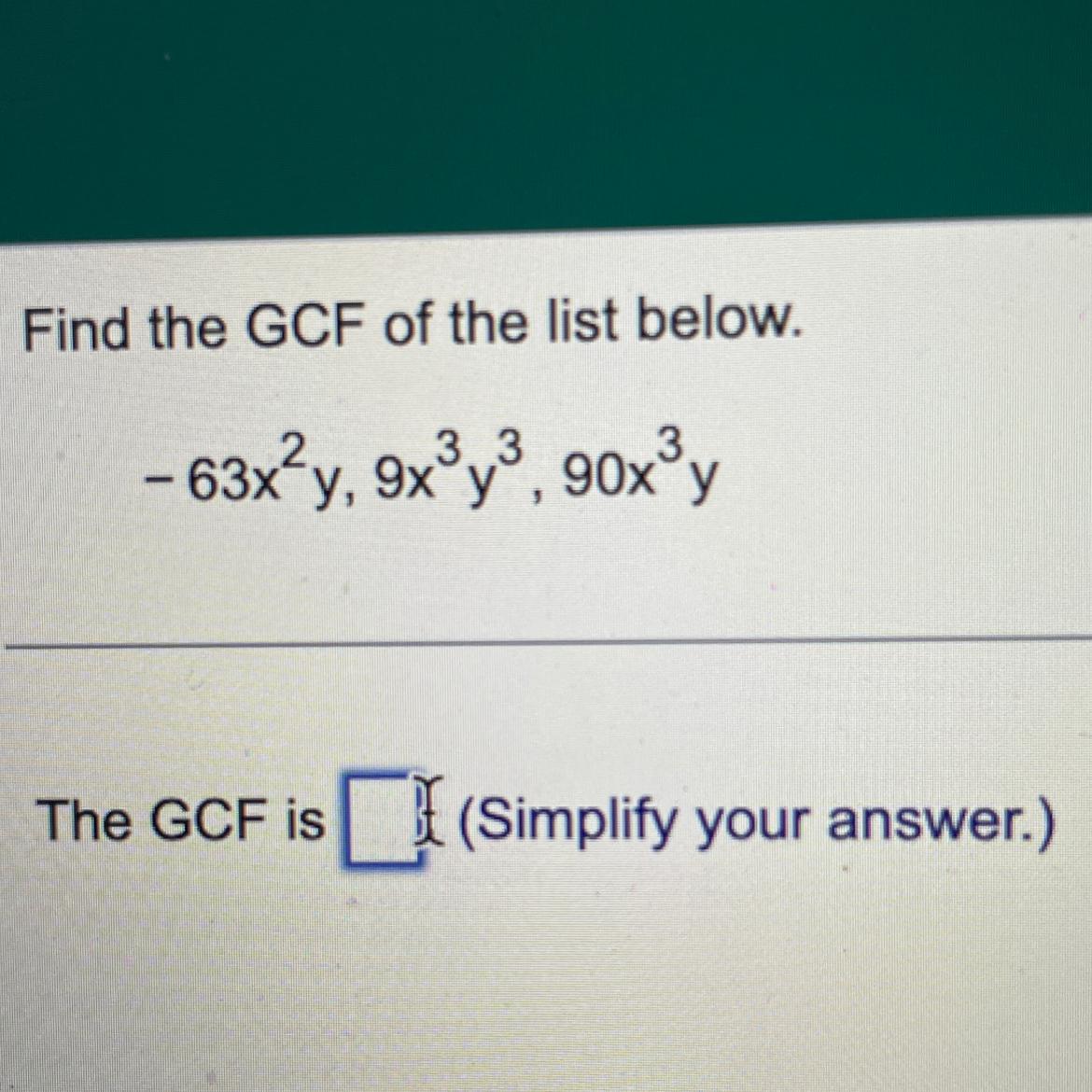 What Is The GCF In Simplify Form