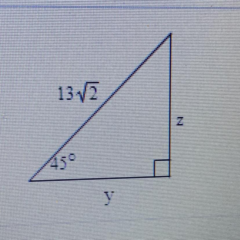 Find The Value Of Each Variable. If Your Answer Is Not An Integer, Write It In Simplest Radical Form