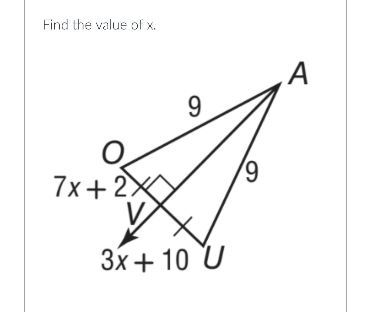 Find The Value Of X In The Equation 