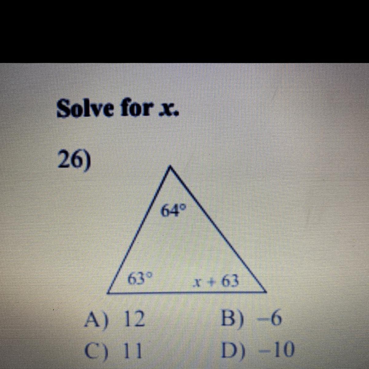 Can Someone Help Me Solve For X And Show The Work Please