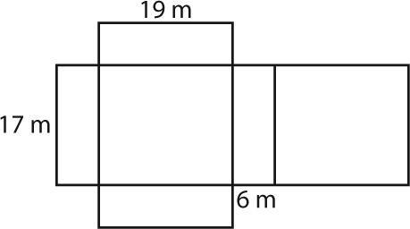 Find The Total Surface Area Of The Net:A. 539 M3B. 850m3C. 1078m3D. 1250m3