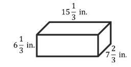 A Rectangular Box Of Rice Is Shown Below. What Is The Greatest Amount Or Rice, In Cubic Inches, That