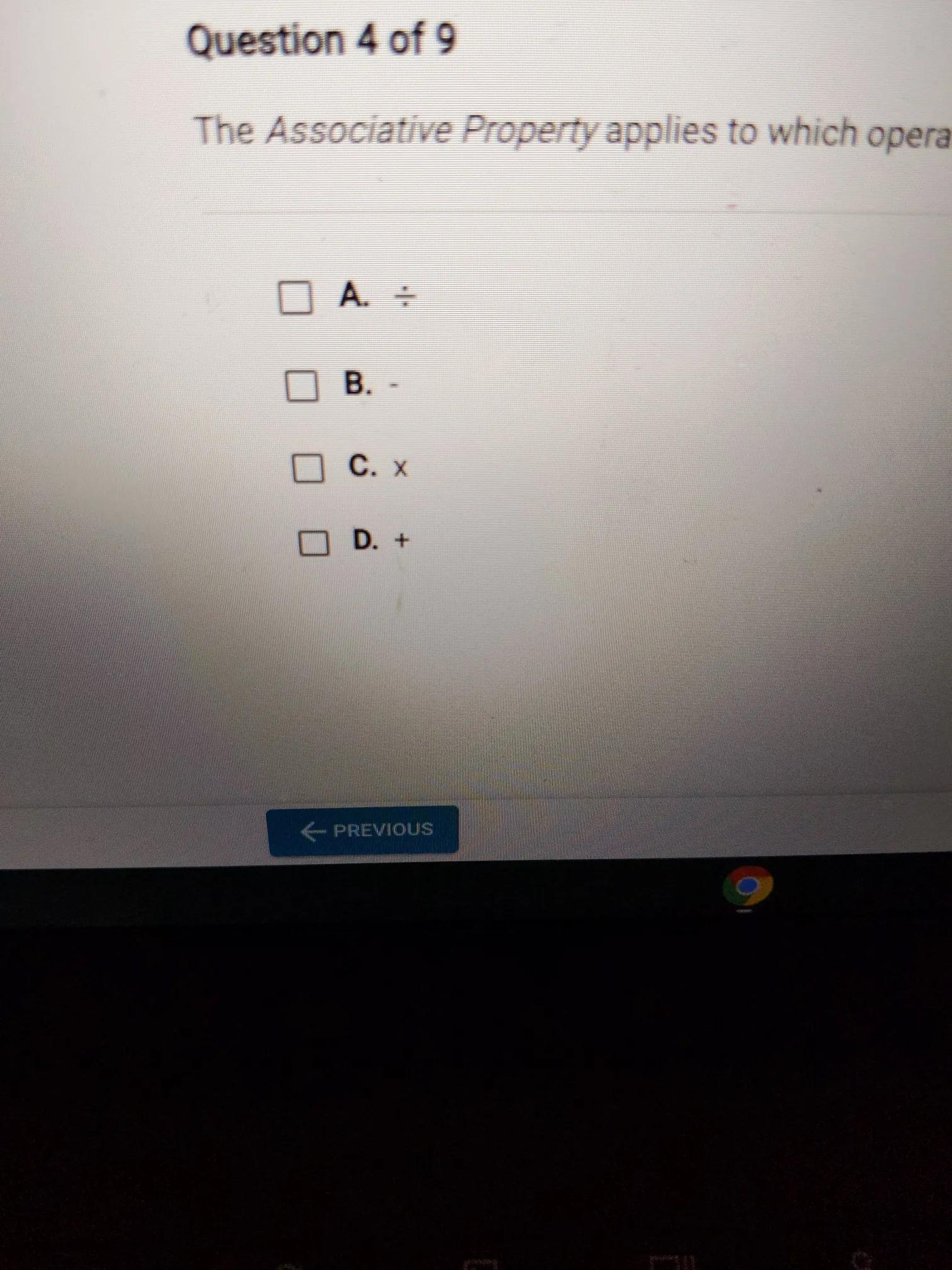 The Associative Property Applies To Which Operations? Check All That Apply. 