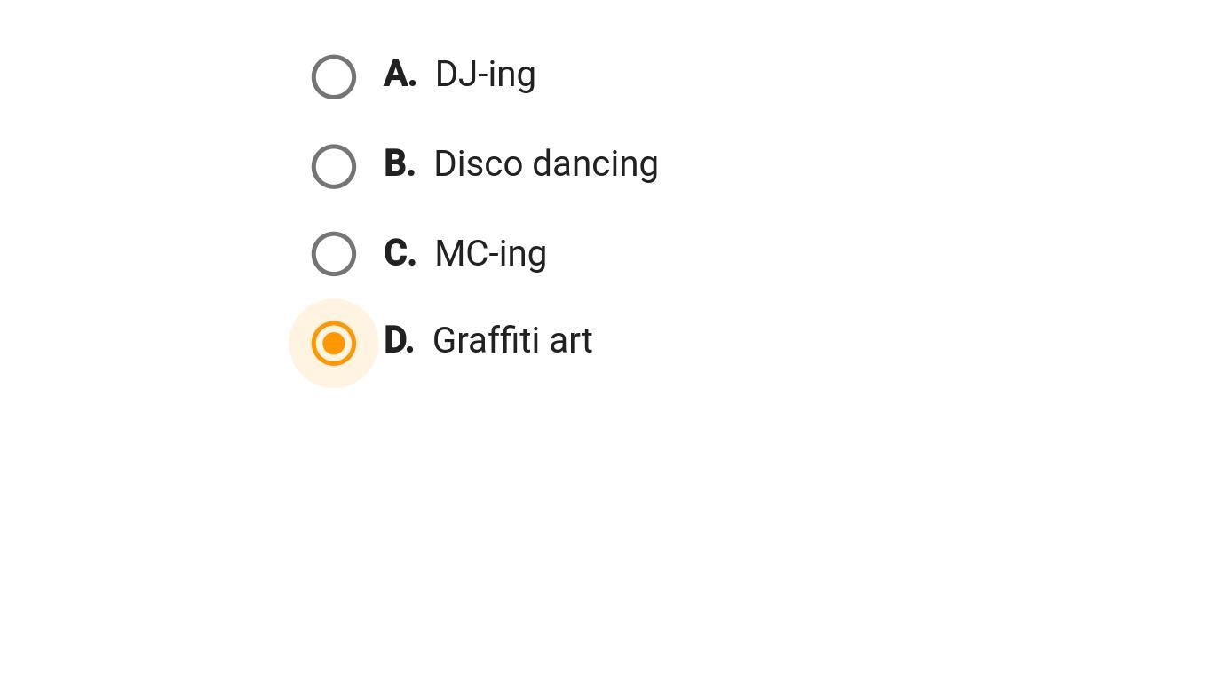 Which Of The Following Is Not One Of The Following Elements Of Hip-hop Culture