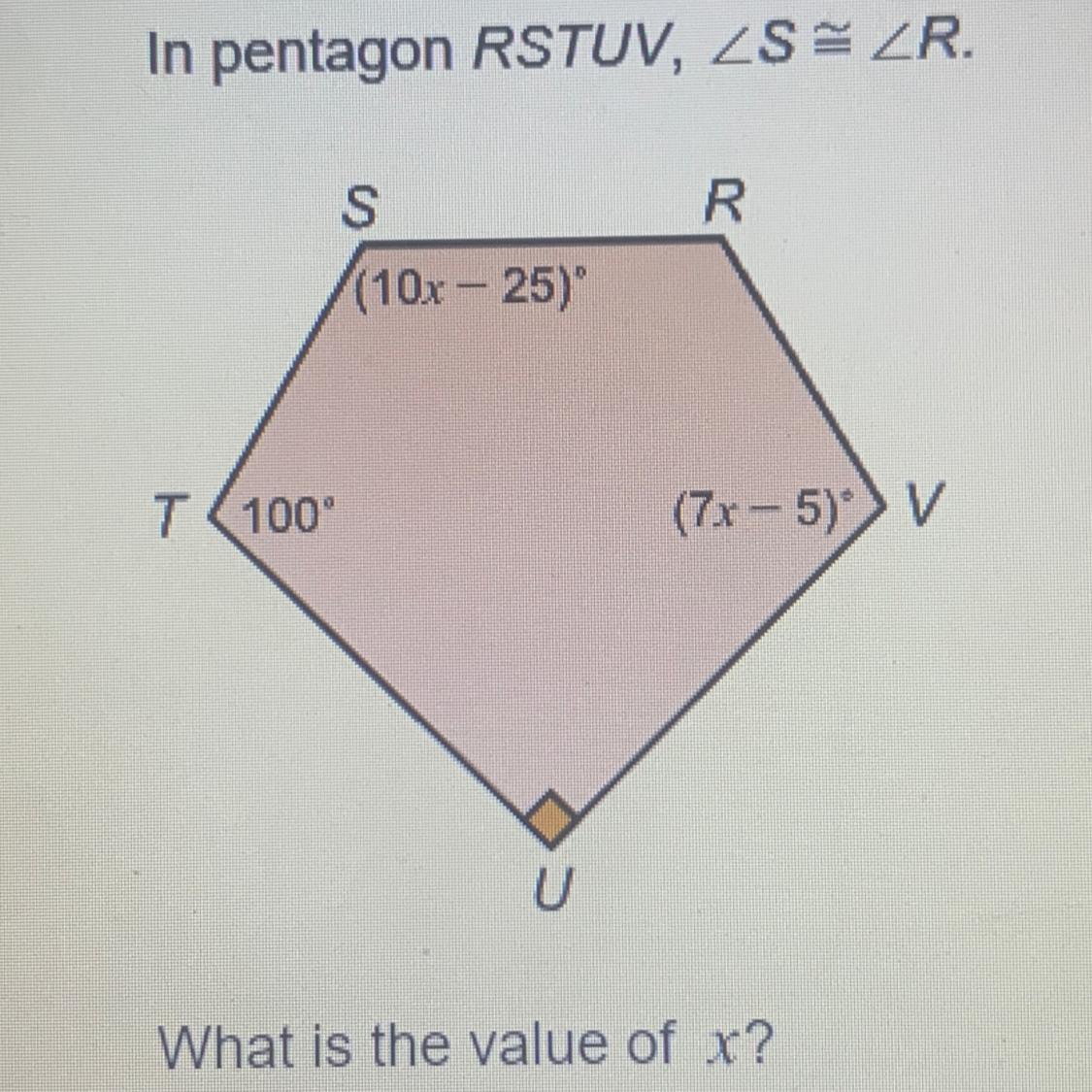 What Is The Value Of X?A) X=15B) X=22C) X=12D) X=20