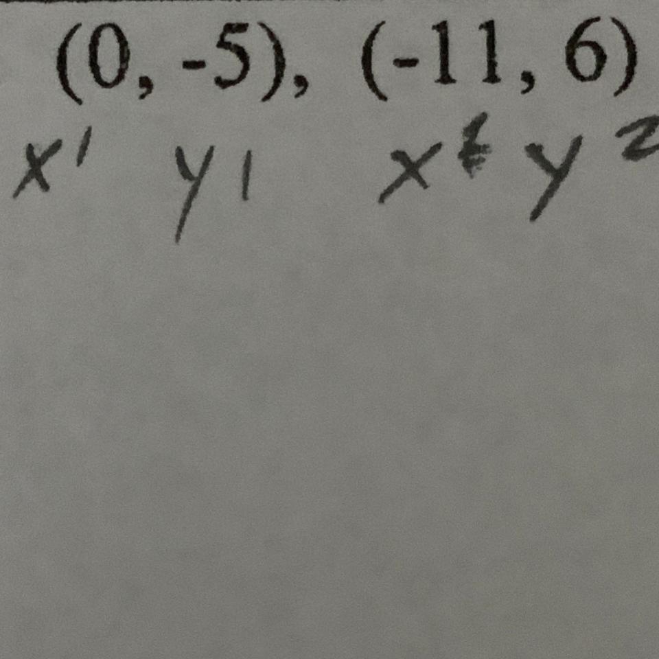 Find The Distance Between The Following Points