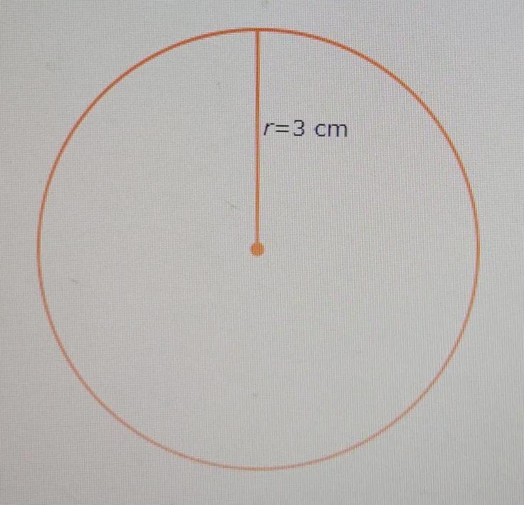 The Radius Of A Circle Is 3 Centimeters. What Is The Circumference?Give The Exact Answer In Simplest