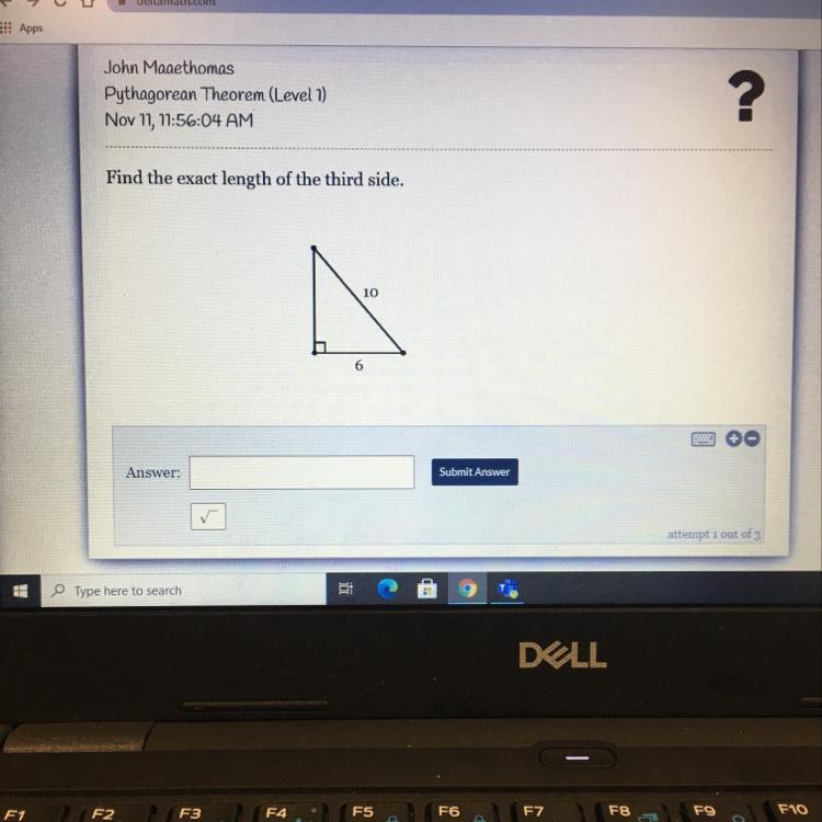 Find The Exact Length Of The Third Side.106PLEASE HELP GUH