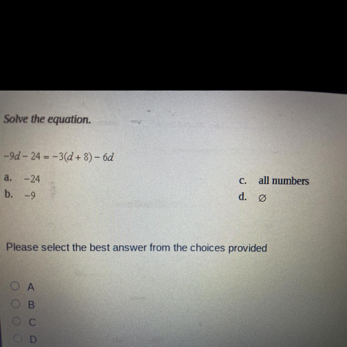 Solve The Equation.. Just Need To Get My Answer Double Checked