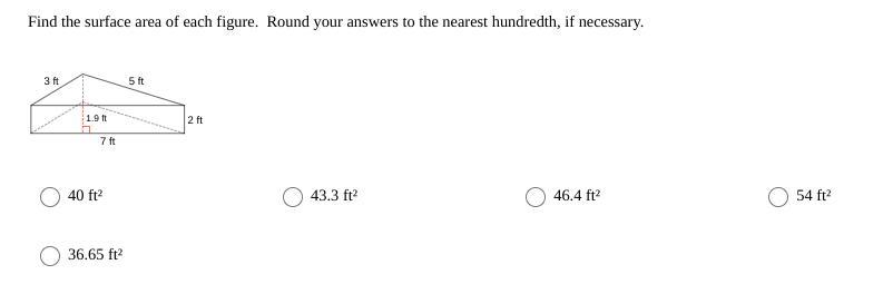 PLS HELP!! GEOMETRY!! Find The Surface Area Of Each Figure. Round Your Answers To The Nearest Hundredth,