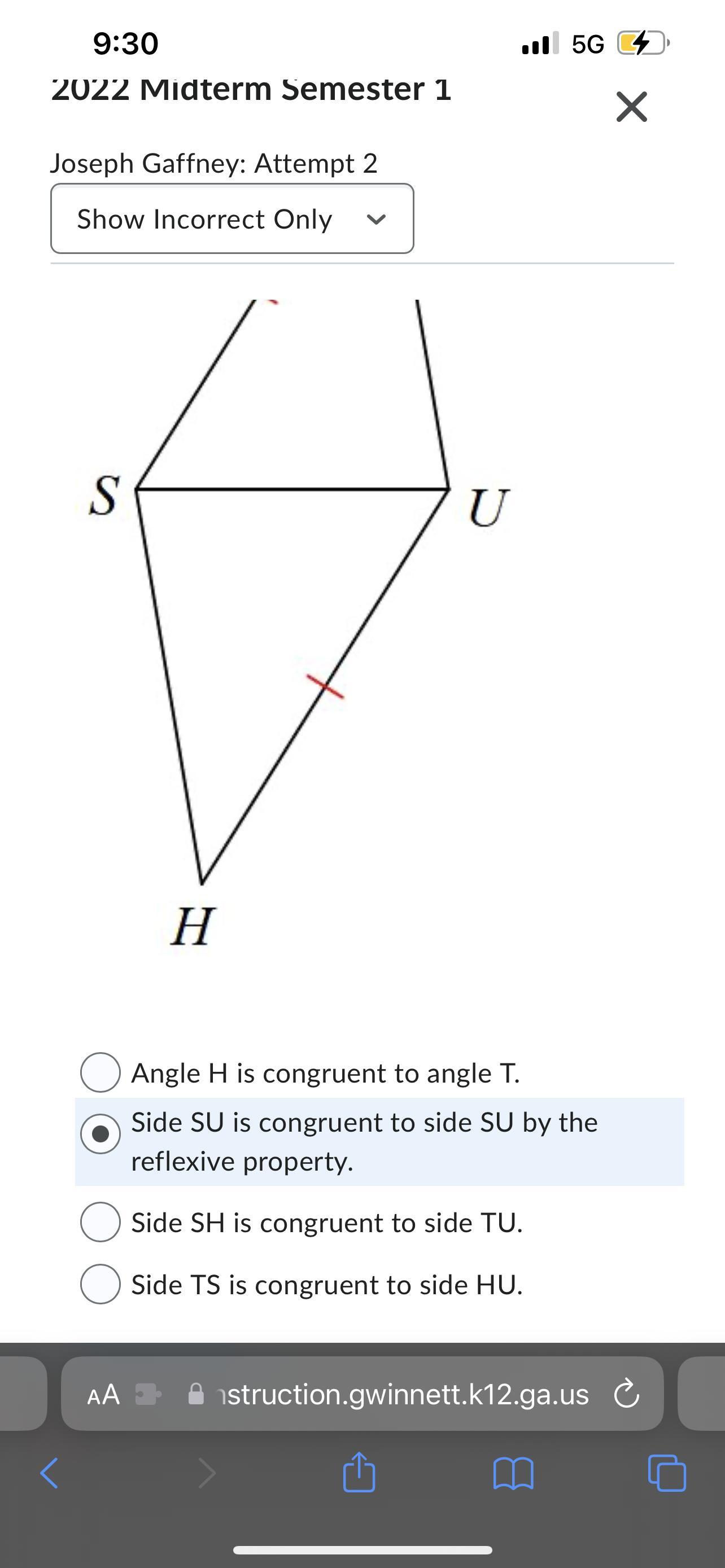Which Additional Piece Of Information Would You Need To Prove These Two Triangles Are Congruent Using