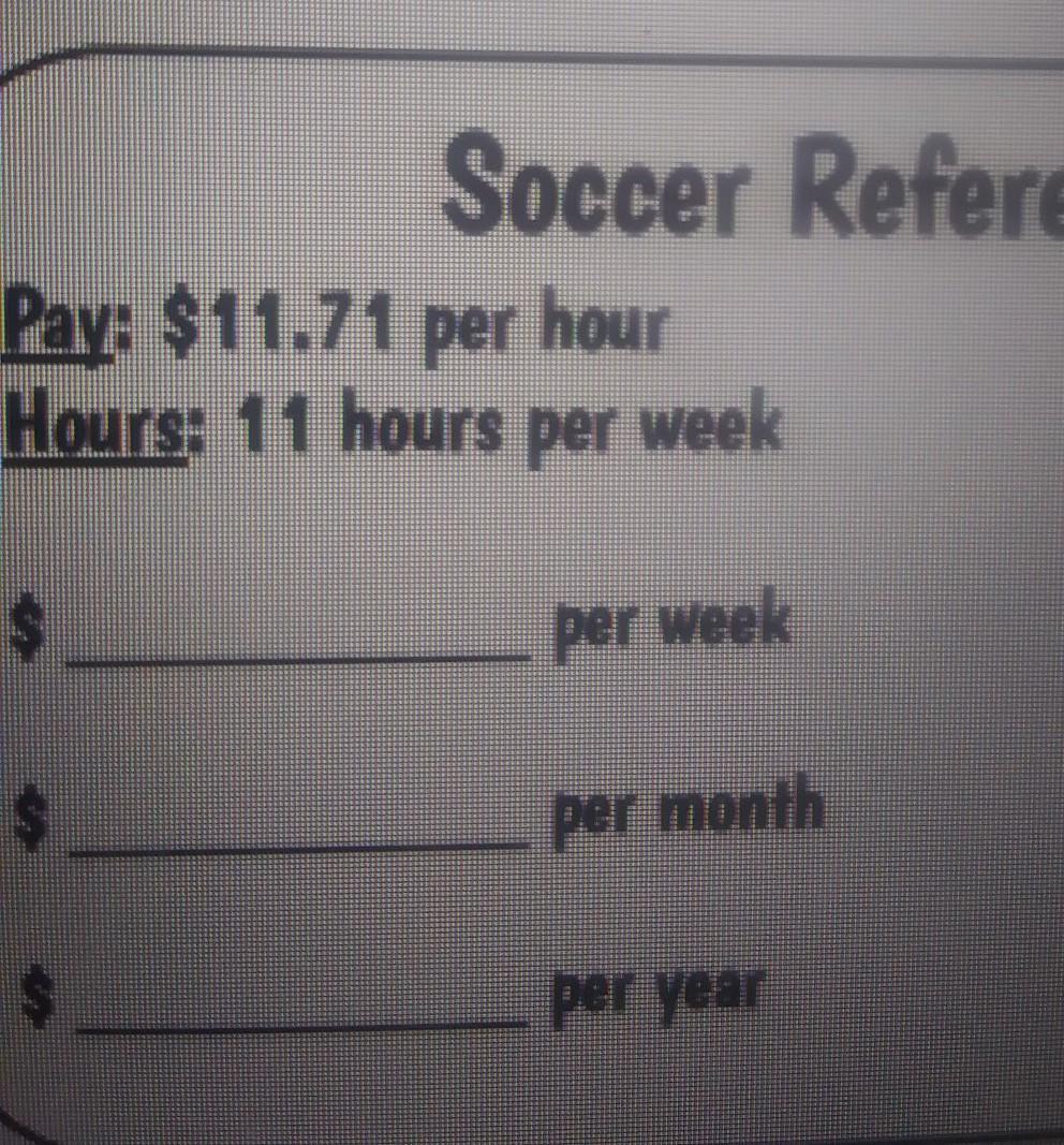Pay:11.71 Per Hourhours:11 Hours Per Week