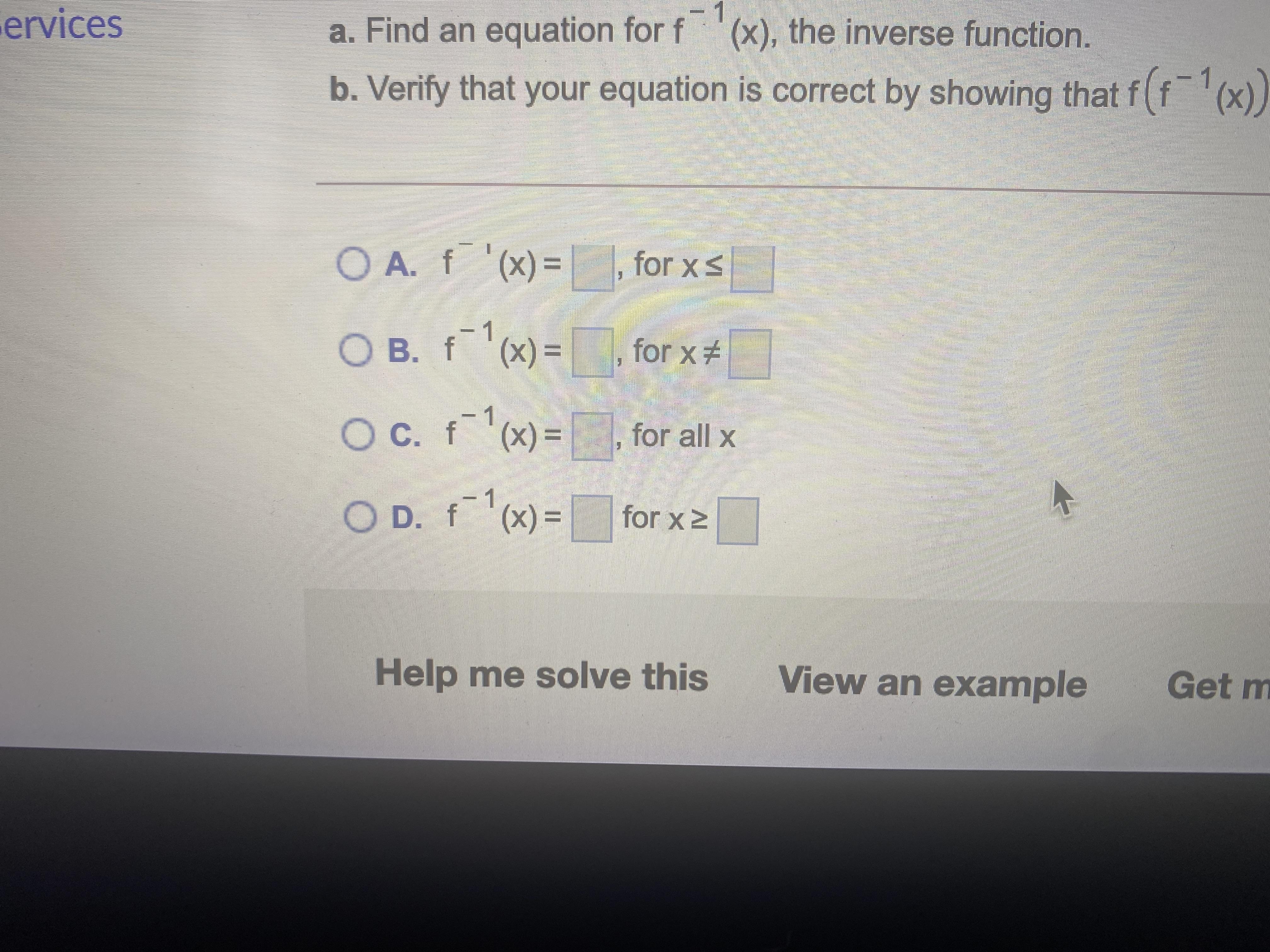 The Function F(x)= 4x Is One To One Find A And B