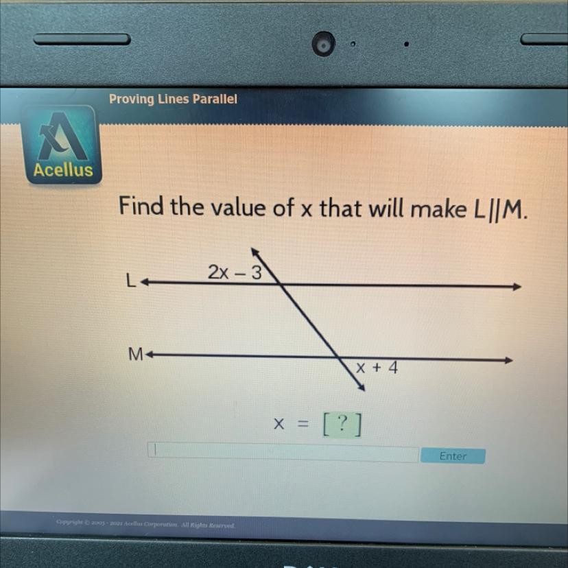 Find The Value Of X That Will Make L||M.2x - 3MX + 4x = [?]