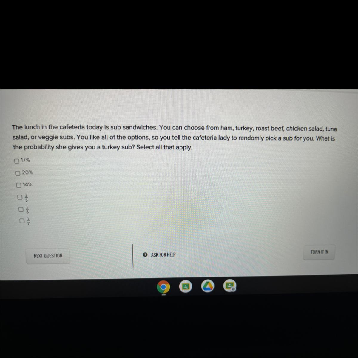 What Is The Answer?17%20%14%1/51/61/7
