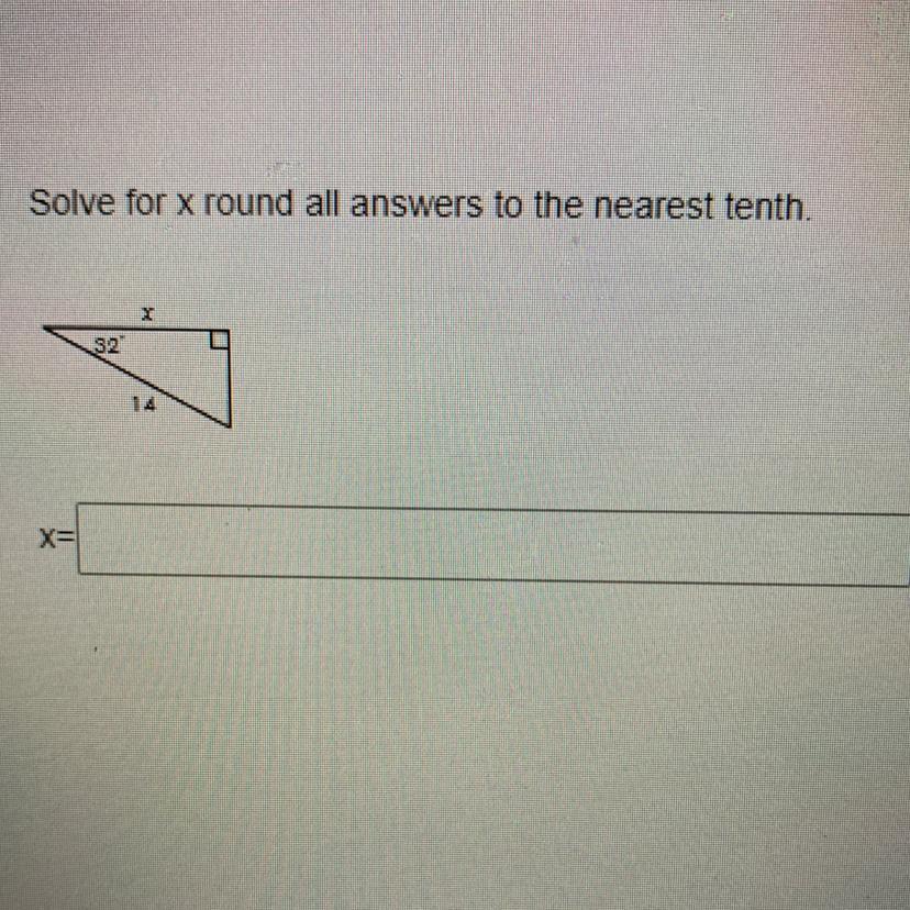 Solve For X Round All Answers To The Nearest Tenth. 