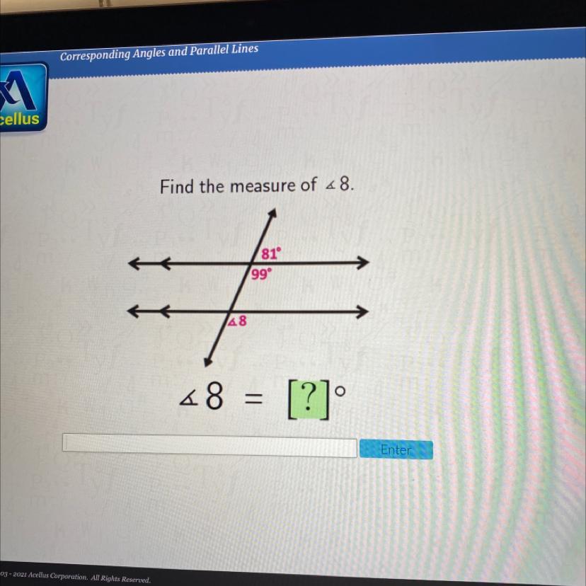 Find The Measure Of Angle 8