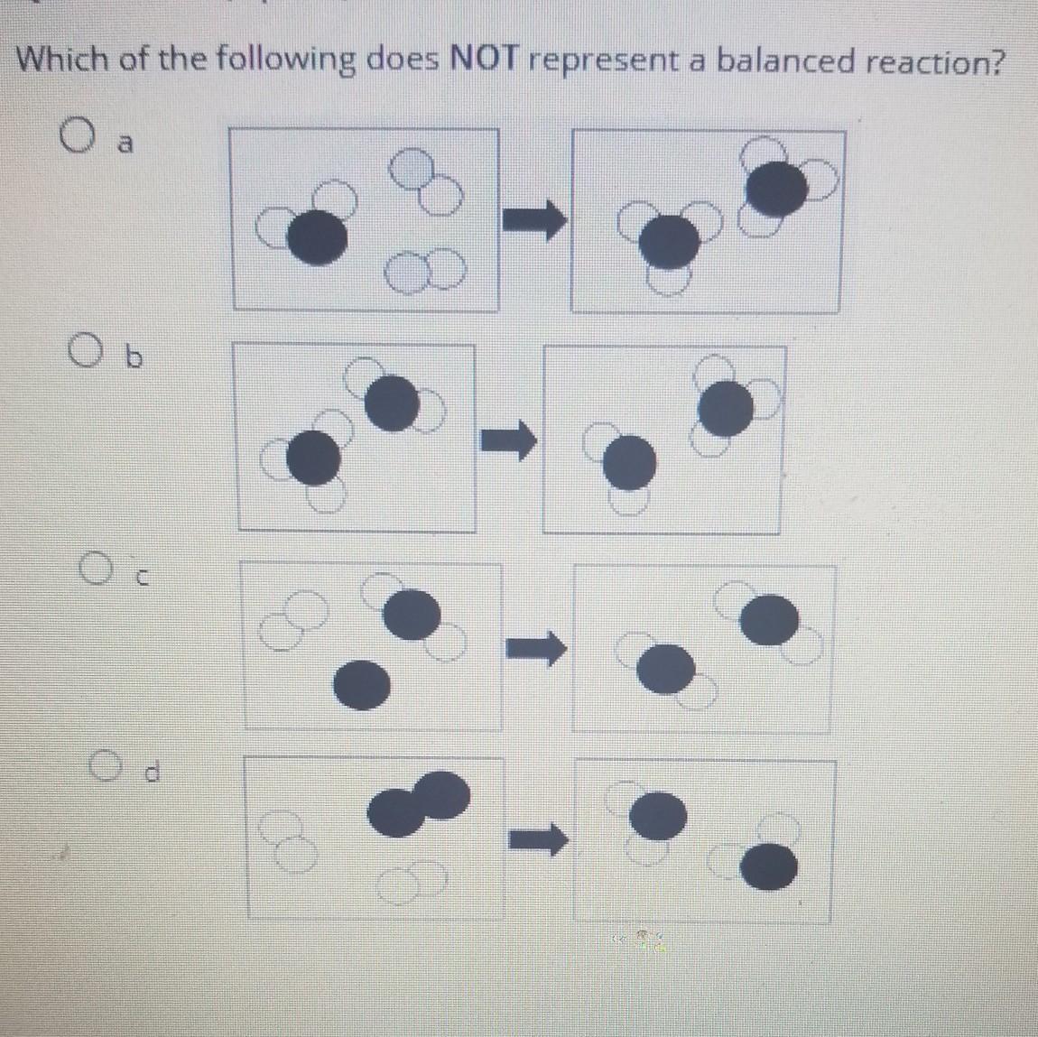 Which Of The Following Does NOT Represent A Balanced Reaction? 