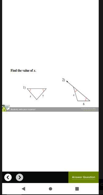 How Do I Have To Search X In A Triangle??