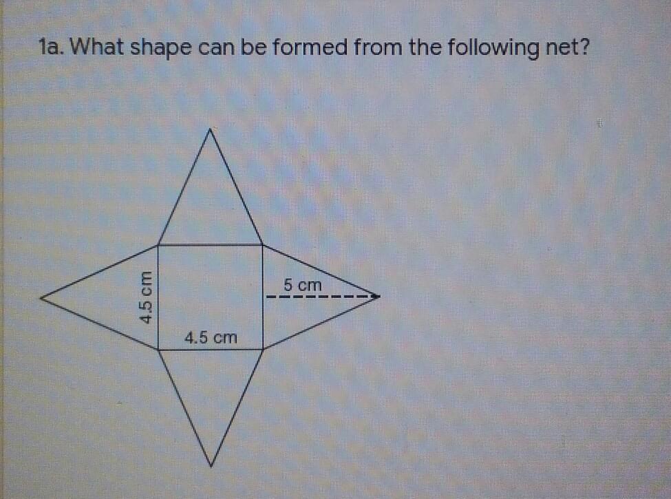 What Shape Can Be Formed From The Following Net