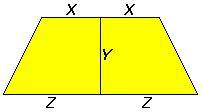 If X = 2 Centimeters, Y = 4 Centimeters, And Z = 6 Centimeters, What Is The Area Of The Object?