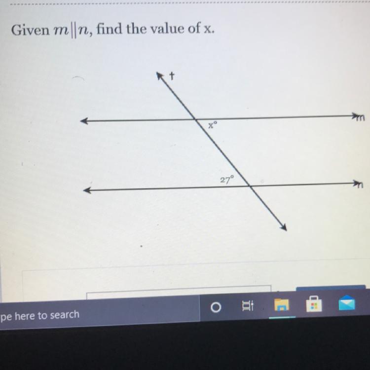 Given M||n, Find The Value Of X.