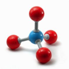 The Following Model Was Used To Show A Molecule Of Methane, Or CH4. Describe The Number And Type Of Each