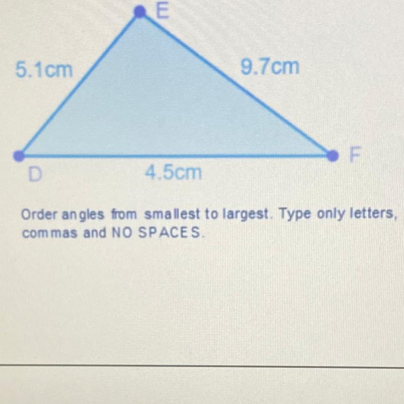 Whats The Angles Order From Smallest To Largest 