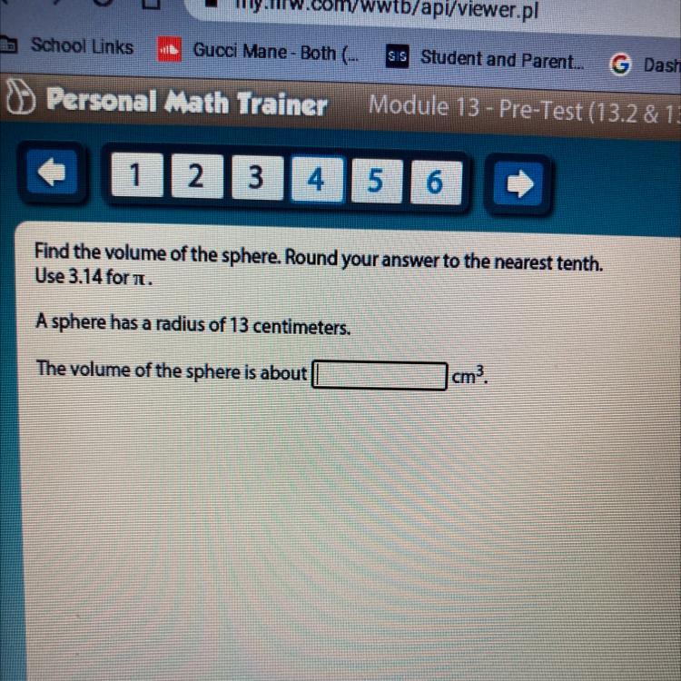 Find The Volume Of The Sphere. Round Your Answer To The Nearest Tenth.Use 3.14 For N.A Sphere Has A Radius