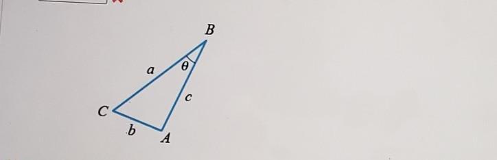 Use The Law Of Cosines To Determine The Indicated Angle 0. (Assume A = 65.01, B = 36.38, And C = 42.05.