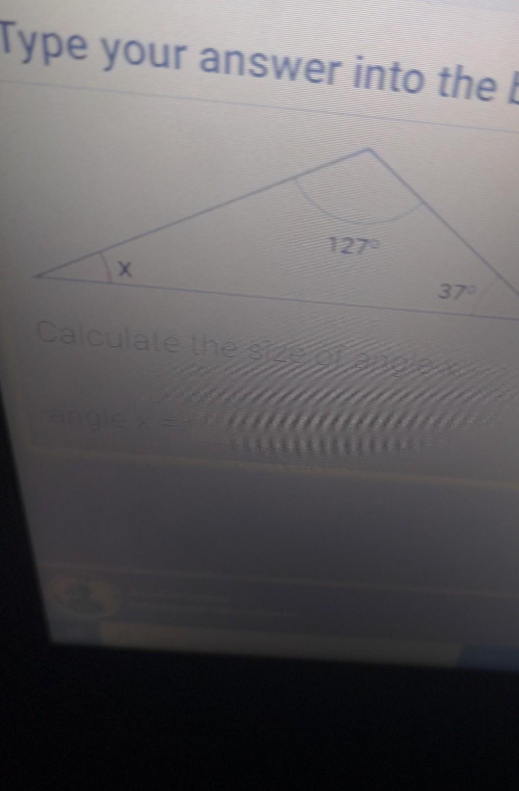 Calculate The Size Of Angle X