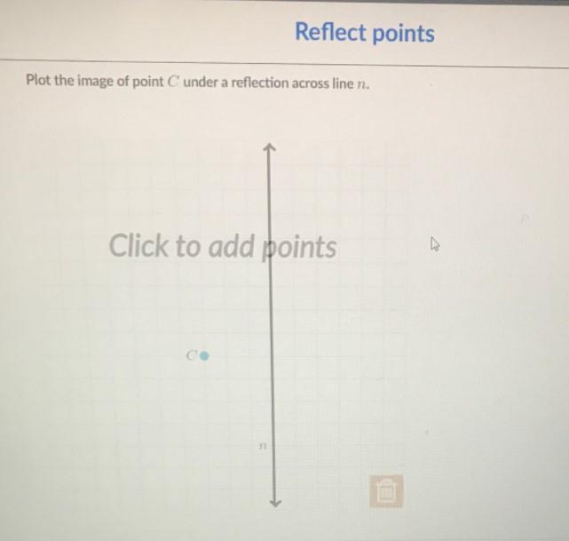 Plot The Image Of Point C Under A Reflection Across Line N.Click To Add Points