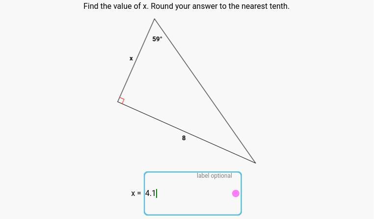 Find The Value Of X, Round Your Answer To The Nearest 10th