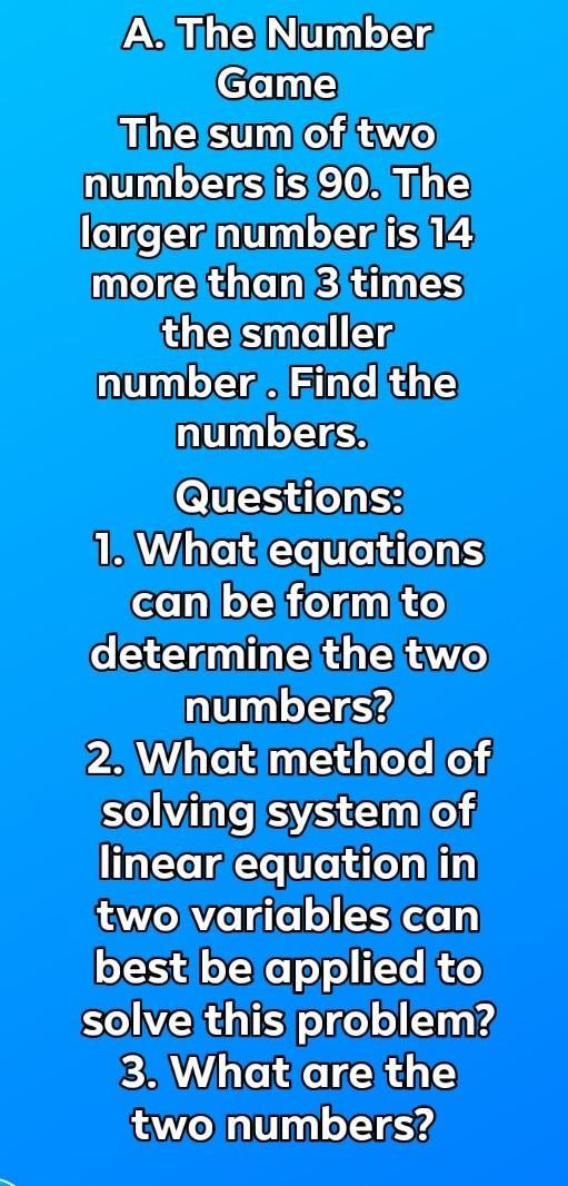 Solve And Then Answer The Questions