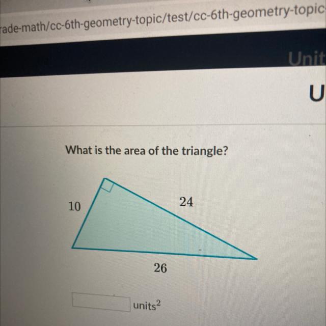 What Is The Area Of The Triangle?