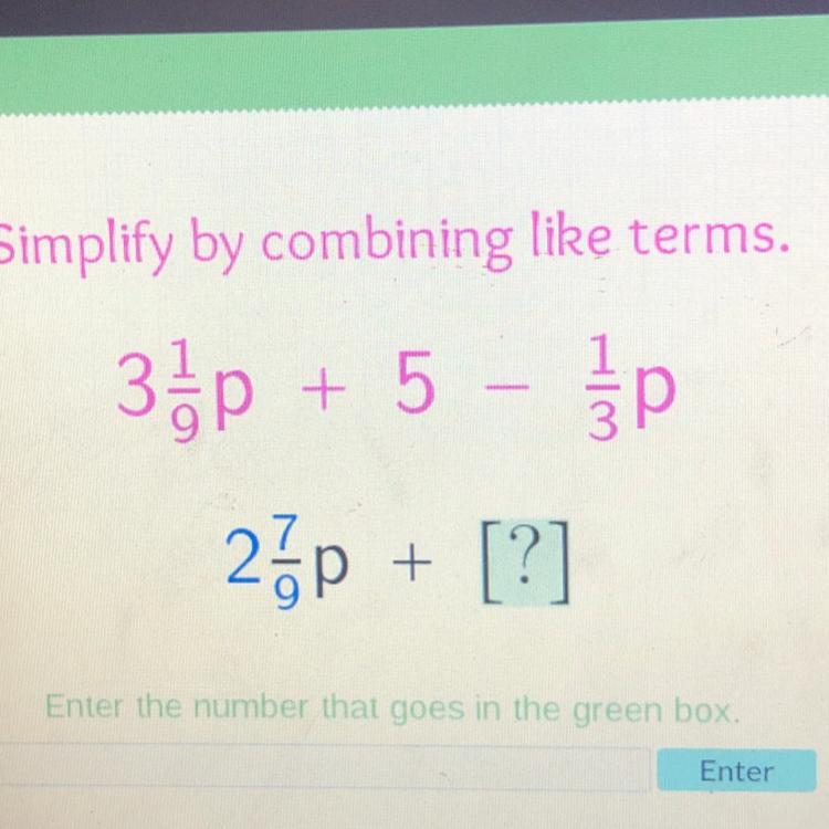 Simplify By Combining Like Terms