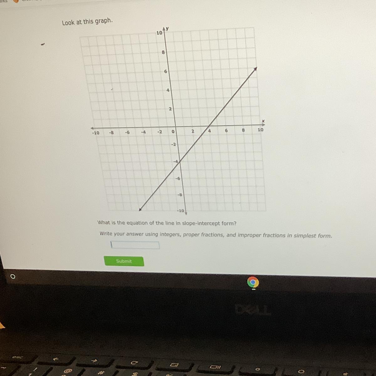 What Is The Equation Of The Line In Slope Intercept Form?