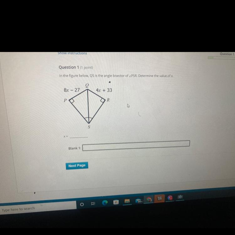 In The Figure Below, QS Is The Angle Bisector Of 