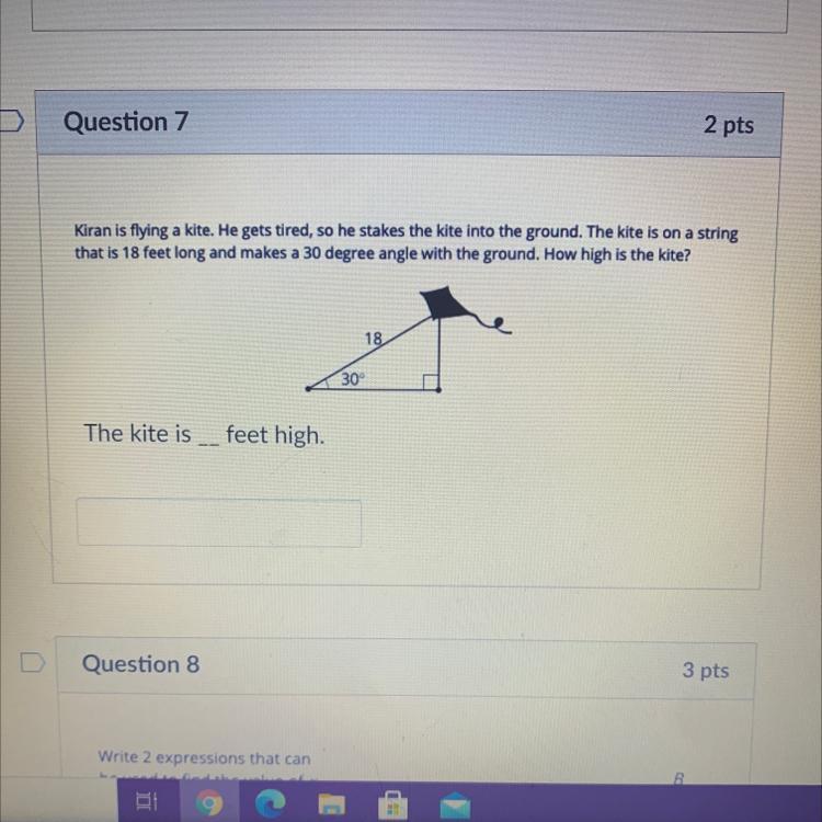 Kiran Is Flying A Kite. He Gets Tired, So He Stakes The Kite Into The Ground. The Kite Is On A Stringthat