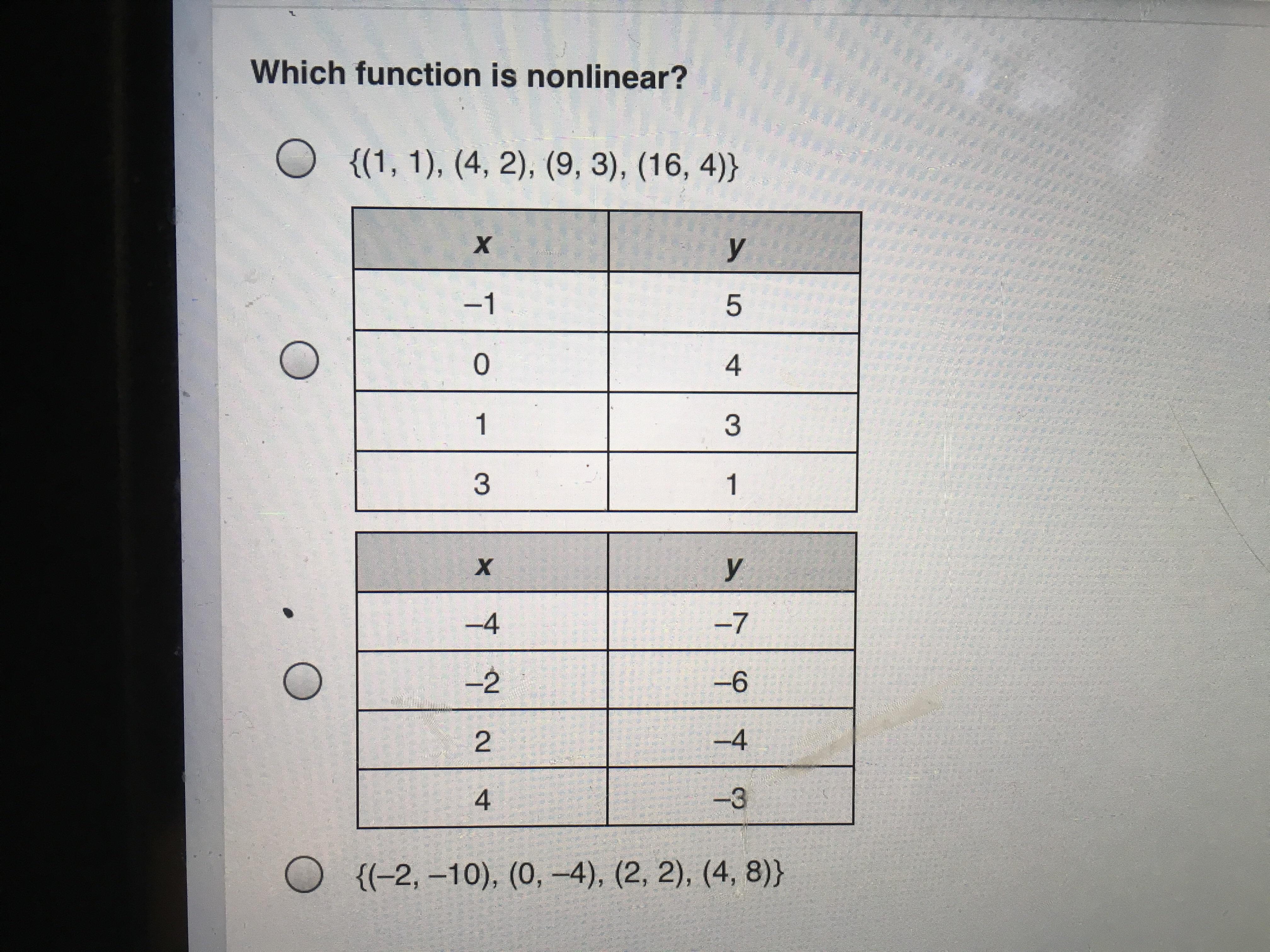 Which Function Is Nonlinear?