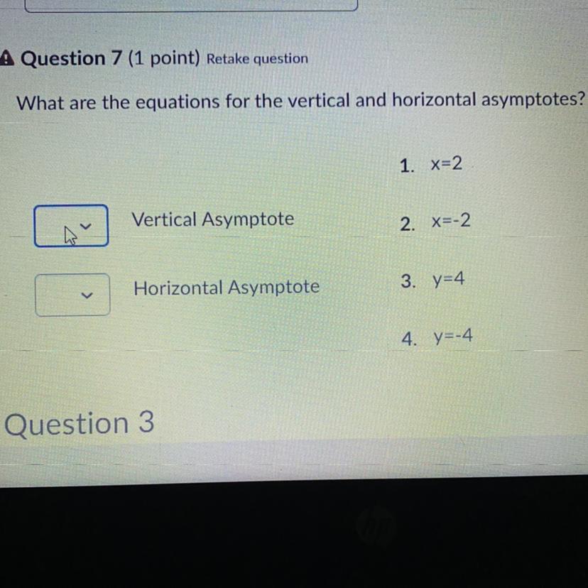 What Are The Equations For The Vertical And Horizontal Asymptotes? 