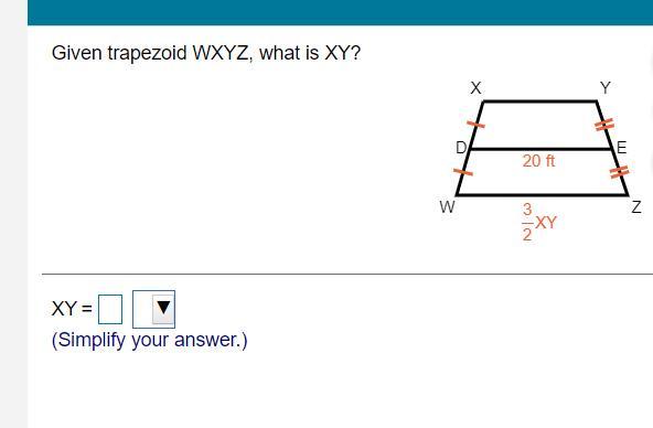 Given Trapezoid WXYZ, What Is XY?