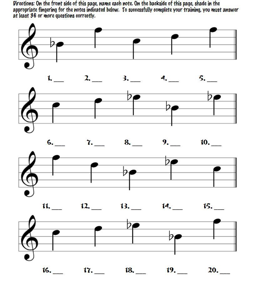 This Is The White Belt Worksheet For Flute! Idk If Anybody Can Help With The Second Page, But If So,