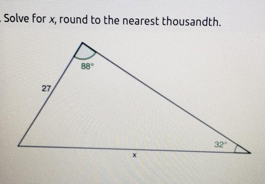 Solve For X, Round To The Nearest Thousandth.