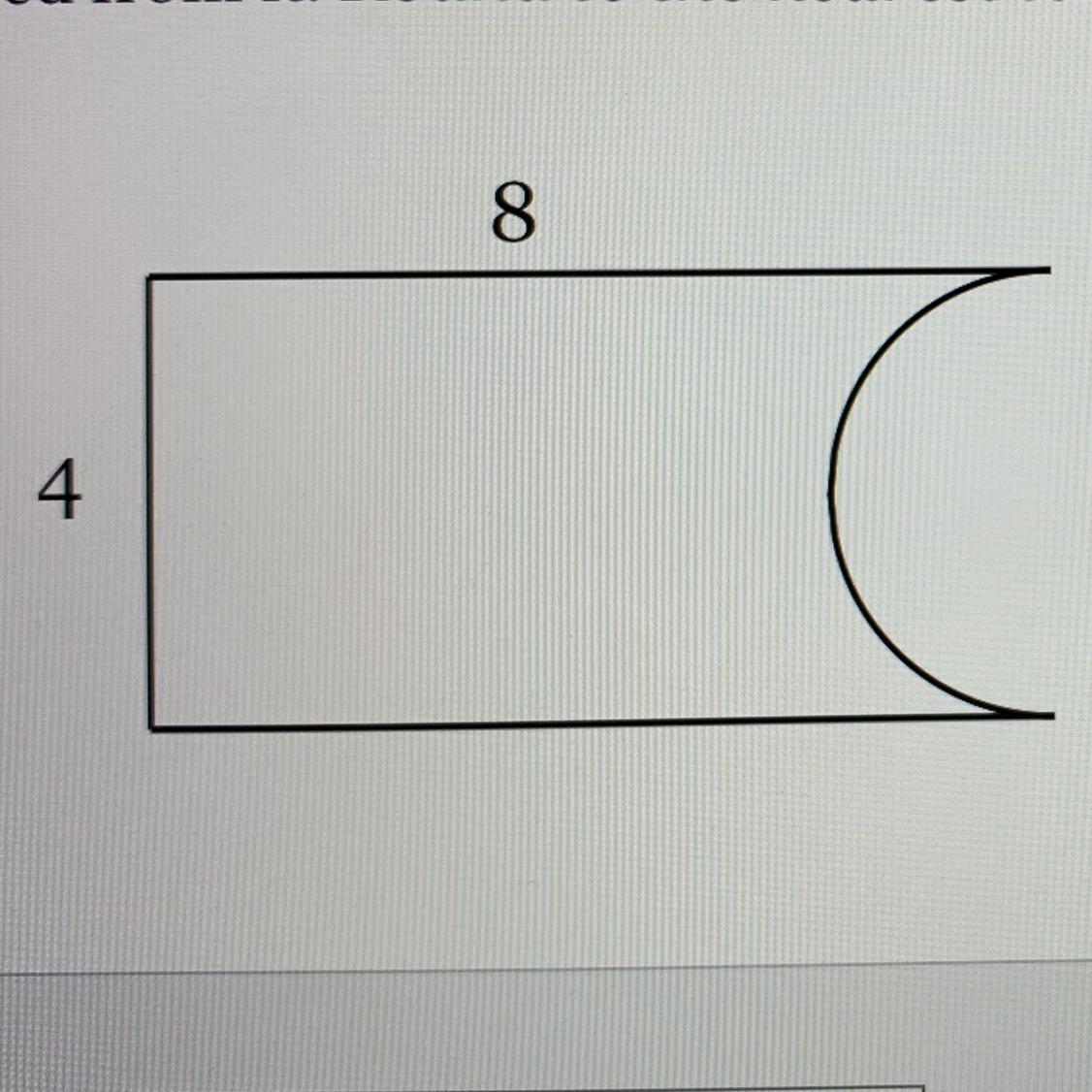 Find The Area Of The Figure Below, Composed Of A Rectangle With A Semicircleremoved From It. Round To