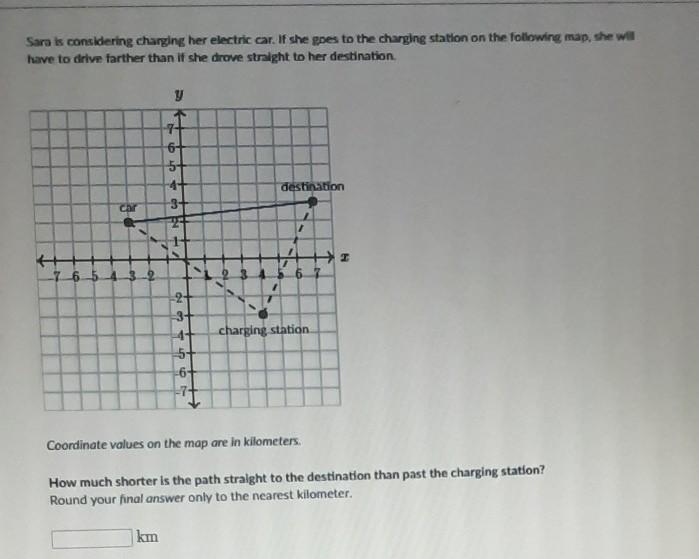 Sara Is Considering Charging Her Electric Car. If She Goes To The Charging Station On The Following Map,